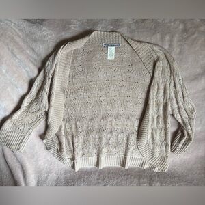 Women's Beige Knit Women’s Sweater Shawl XL
